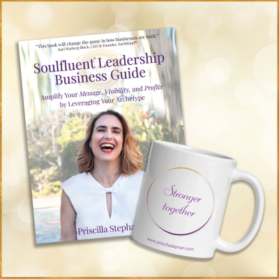 Soulfluent® Leadership Leadership Business Guide + Soulfluent® Divine Feminine: "Stronger together" 15oz mug
